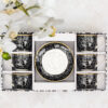 Leopard Edition Cool Gray and Black 12pc Espresso Cup & Saucer Set